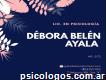 Lic. en Psicología Débora Ayala